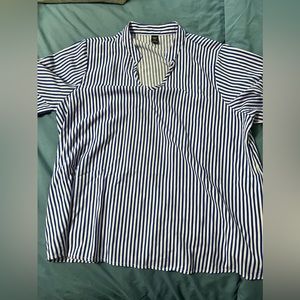 Stripped half sleeve blouse